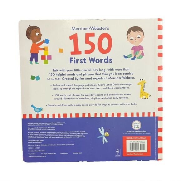Merriam-Webster’s 150 First Words Board Book - Picture 2 of 5